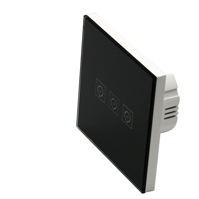 Glomarket 3 Gang Wireless Eu Standard Switch Zigbee No Neutral Voice Control Glass Touch Light Wall Smart Switch