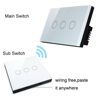 Glomarket Tuya Wifi 1/2/3 Gang Multi Way Smart Wall Glass Panel Touch Electrical Wireless Switch For Home Automation