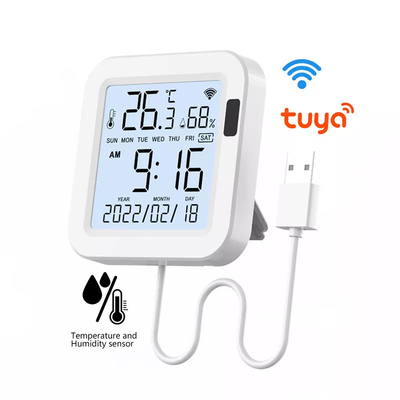 Glomarket Tuya Wifi Smart Temperature Humidity Sensor Wireless Home Thermometer Hygrometer Detector