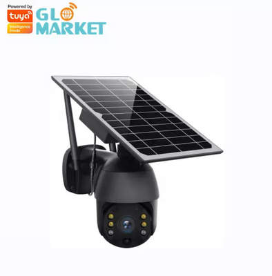 Glomarket 1080P Full HD CCTV Outdoor Solar Camera Ptz Two-Way Audio Pir Detection Waterproof Tuya Remote Control Smart