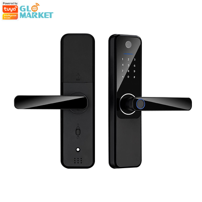 Intelligent Fingerprint Door Lock Wide Angle Tuya Smart App Cat'S Eye Doorbell