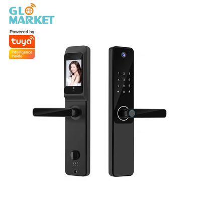 Tuya APP Remote Control Smart Door Lock Indoor HD Screen Wide Angle Camera With Doorbell