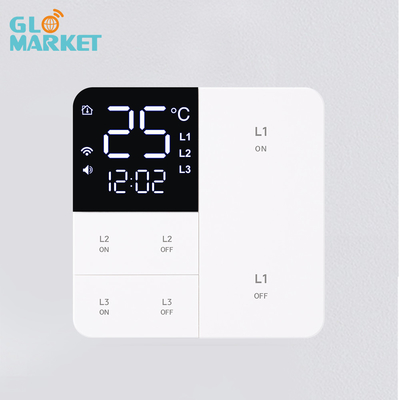 Glomarket Smart Tuya Wifi Button Wall Switch Remote/Voice Alexa/Timer Control With Lcd Screen Temperature and Humidity