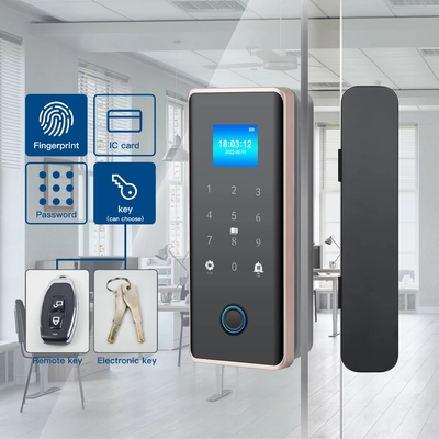 Glomarket Smart Glass Door Lock Wifi Remote Control Tuya app Office Lock Card Digital Biometric Fingerprint Door Lock