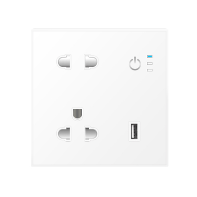 PC Fireproof 13A Smart Plug Alexa Tuya Wall Socket Security Smart Home