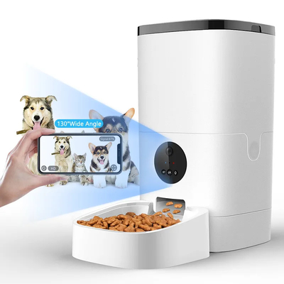 FCC ABS Smart Pet Feeder 6L Automatic Dog Feeder With Camera