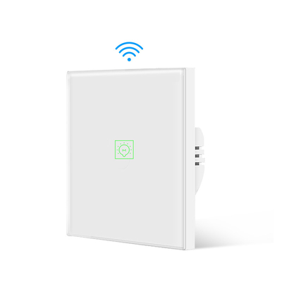 Glomarket 1 Gang Wifi Tuya Glass Panels Wifi Switch Controller No Neutral Eu Standard Remote Life App Smart Home