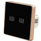 Glomarket 2 Gang Wifi Tuya Glass Panels Light Wall Fan Smart Switch No Neutral Smart Switch With Button For Home