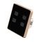 Glomarket 4 Gang Smart Glass Panel Light Wireless Switch No Neutral Zigbee Support Alexa Google Home Switch