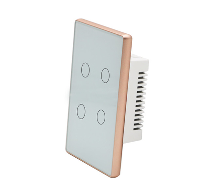 Glomarket 1/2/3/4 Gang Zigbee Us Standard Smart Switch No Neutral Smart Home Device Glass Panel Light Switch