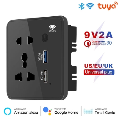 Glomarket Tuya Wifi Smart Sockets Usb Charger Electrical Plug Socket Remote Control With Alexa Google For Smart Home