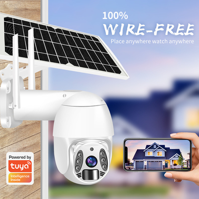 Smart Outdoor Solar Wireless Surveillance Camera Tuya 4G Home Security PTZ Camera