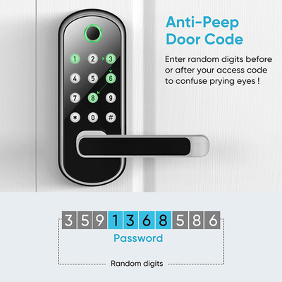 Waterproof Fingerprint Door Lock Tuya Wifi Remote Conttrol Code Smart