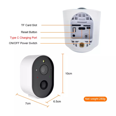 Smart Home PIR Motion Detection Camera Wireless Rechargeable Battery CCTV Camera