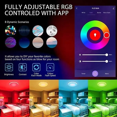 36W Modern Music Ceiling Light Colorful RGB Remote Control APP Smart Music LED Ceiling Light