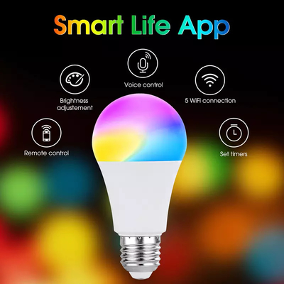 E27 E26 B22 Smart Bulb Phone Remote APP Control Light Rechargeable Tuya Multicolor