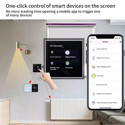 Center Screen 4 Inch Smart Zigbee Gateway Screen Tuya Control