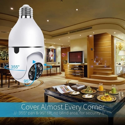 Smart Auto Tracking Full HD Ip Smart Wireless Indoor Camera With Light Bulb E27