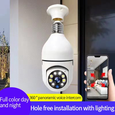 Smart Auto Tracking Full HD Ip Smart Wireless Indoor Camera With Light Bulb E27