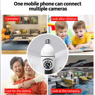 Smart Auto Tracking Full HD Ip Smart Wireless Indoor Camera With Light Bulb E27