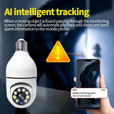 Smart Auto Tracking Full HD Ip Smart Wireless Indoor Camera With Light Bulb E27