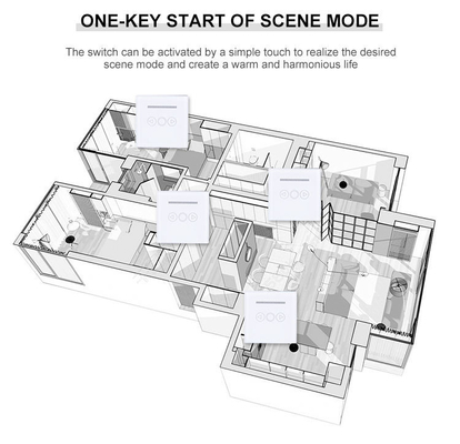 Glomarket Smart Home Switch UK Standard Wifi Intelligent LED Dimmer Light Switch