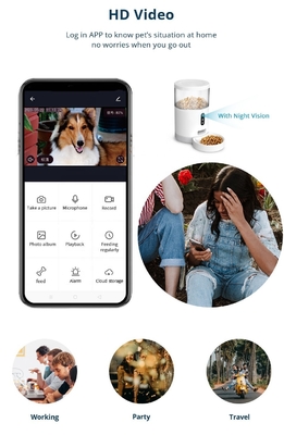 Glomarket Tuya Wifi Camera Smart Pet Feeder Voice Interaction Automatic Pets Feeder