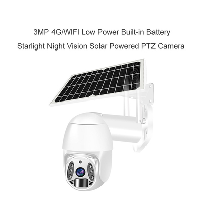 Night Vision Solar Security PTZ Camera Tuya Wifi / 4G Cloud Storage IP Camera