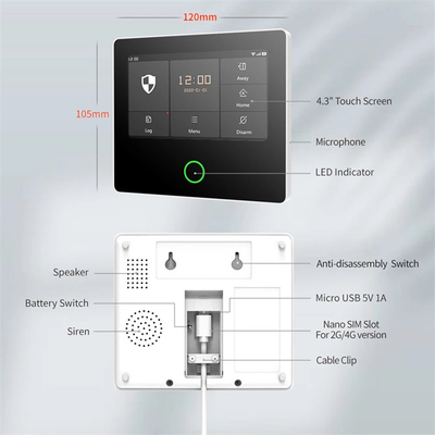 Glomarket Tuya 4G / Wifi DIY Smart Home Alarm System Security Anti Theft