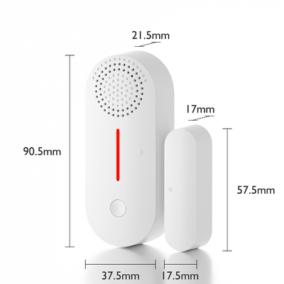 Smart Sound / Light Wifi Door And Window Alarms ABS Wireless Door Window Security Alarm