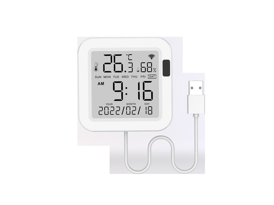 Glomarket Tuya Wifi Smart Temperature Humidity Sensor Wireless Home Thermometer Hygrometer Detector