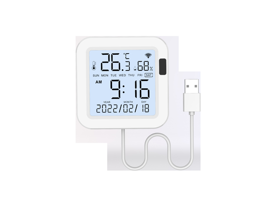 Glomarket Tuya Wifi Smart Temperature Humidity Sensor Wireless Home Thermometer Hygrometer Detector