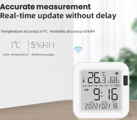 Glomarket Tuya Wifi Smart Temperature Humidity Sensor Wireless Home Thermometer Hygrometer Detector