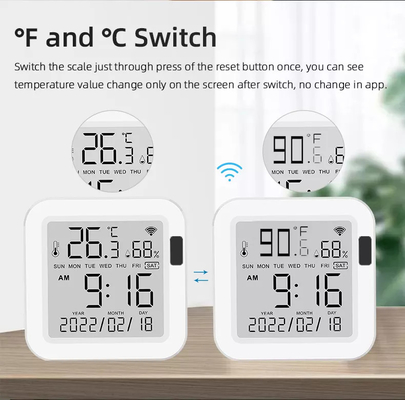 Glomarket Tuya Wifi Smart Temperature Humidity Sensor Wireless Home Thermometer Hygrometer Detector