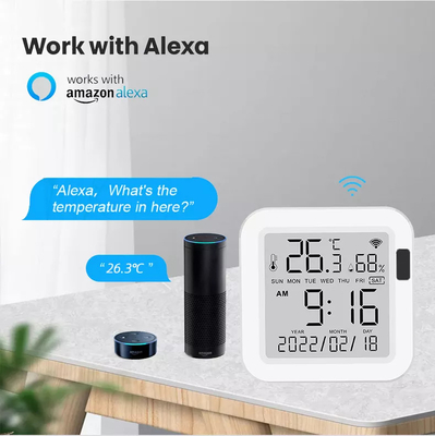 Glomarket Tuya Wifi Smart Temperature Humidity Sensor Wireless Home Thermometer Hygrometer Detector