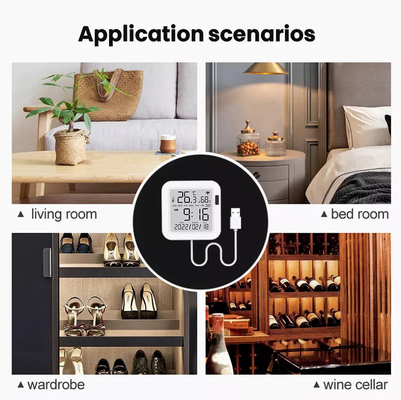 Glomarket Tuya Wifi Smart Temperature Humidity Sensor Wireless Home Thermometer Hygrometer Detector