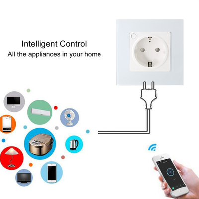 Glomarket Tuya 16A Smart Wall Power Socket Smart Home Google Alexa App Remote Control Smart Socket