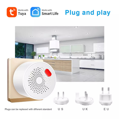 Tuya Wifi Smart Gas Leak Detector Sensor US/UK/EU Plug Home Security Guard Remote Household Gas Alarm Detector Leakage S