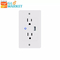 Smart Wifi Tuya US Standard Wall Socket with USB 2 Plug Outlets For Home Use Electrical 10A 120V Socket With Google&amp;Alex