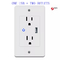 Smart Wifi Tuya US Standard Wall Socket with USB 2 Plug Outlets For Home Use Electrical 10A 120V Socket With Google&amp;Alex