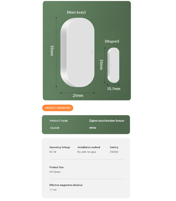 Glomarket Tuya Wifi/Zigbee Linkage Anti-theft Monitoring Smart Wi-Fi Door Sensor And Window Sensor