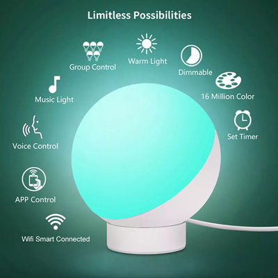 Tuya 12w Wifi Smart Table Lamp Wireless Voice Control RGB Dimmable Lamp