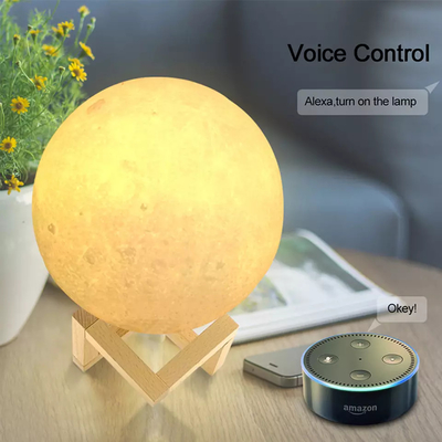 Glomarket Tuya 3D Printed Moon Lamp Night Light 16 Million Colors Adjustable