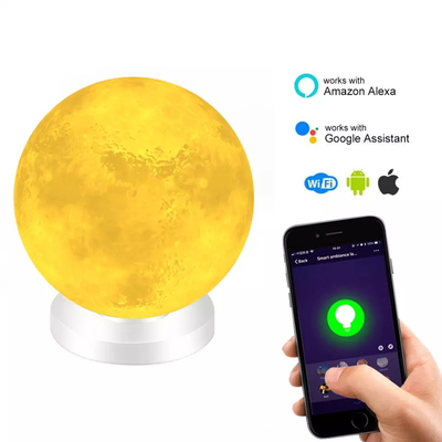 Glomarket Smart WiFi LED Light Desk Tuya 3D Printed Moon Lamp