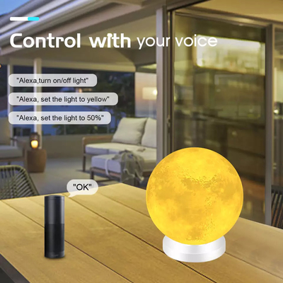 Glomarket Smart WiFi LED Light Desk Tuya 3D Printed Moon Lamp