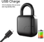 Tuya Keyless Fingerprint Padlock IP65 Waterproof USB Charging Zinc Alloy
