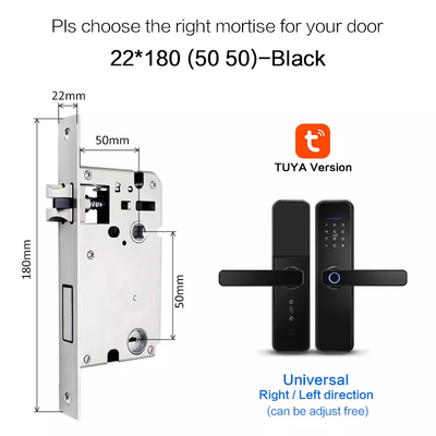 WiFi Smart Door Lock Waterproof Tuya App Control Fingerprint Password Unlock