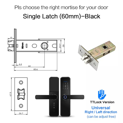 WiFi Smart Door Lock Waterproof Tuya App Control Fingerprint Password Unlock