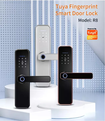 WiFi Smart Door Lock Waterproof Tuya App Control Fingerprint Password Unlock