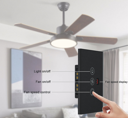 Glomarket Tuya Wifi Smart Fan Switch Voice Control For Fan Speed / Light On Off